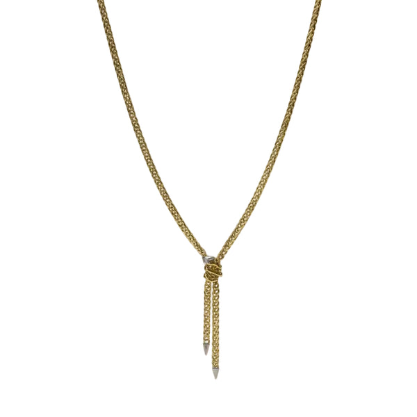 Collier Princesse en Or Jaune et Blanc 750/100