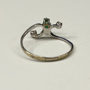 Bague empierrée en Or Gris 18 K