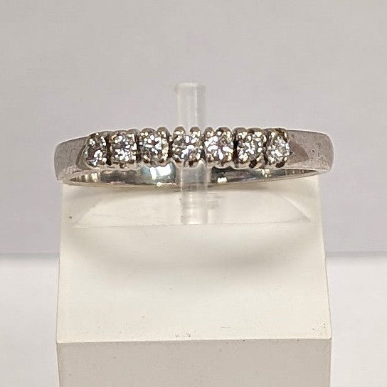 Bague Or Blanc 18 K - Taille 56 - 2.78 G