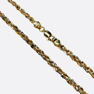 Collier en or jaune et blanc 18k - 10.93 G