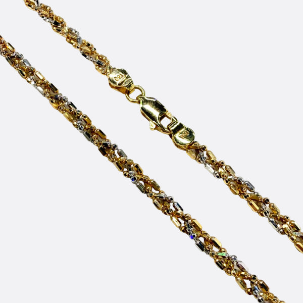 Collier en or jaune et blanc 18k - 10.93 G