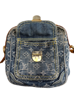 Sac à bandoulière Louis Vuitton Denim monogramme bleu édition limitée