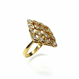 Bague Marquise Or Jaune 18k - 4.33 G