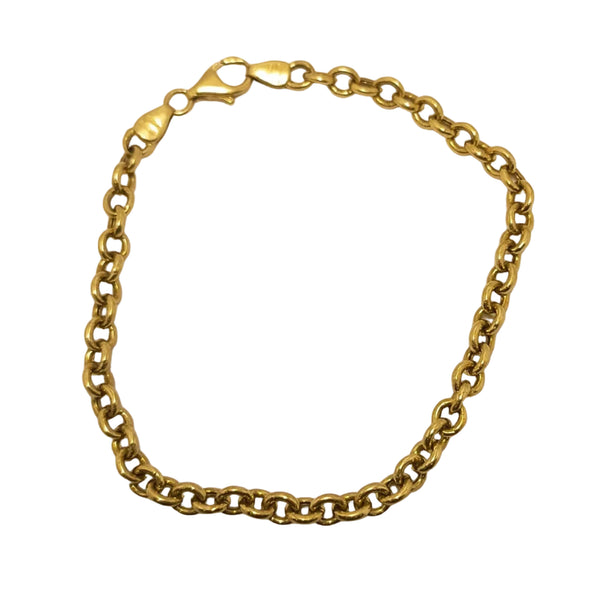 Bracelet Maillon Forçat Or Jaune 18k