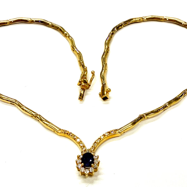 Collier Ras du Cou en Or Jaune 18K - 19.63g