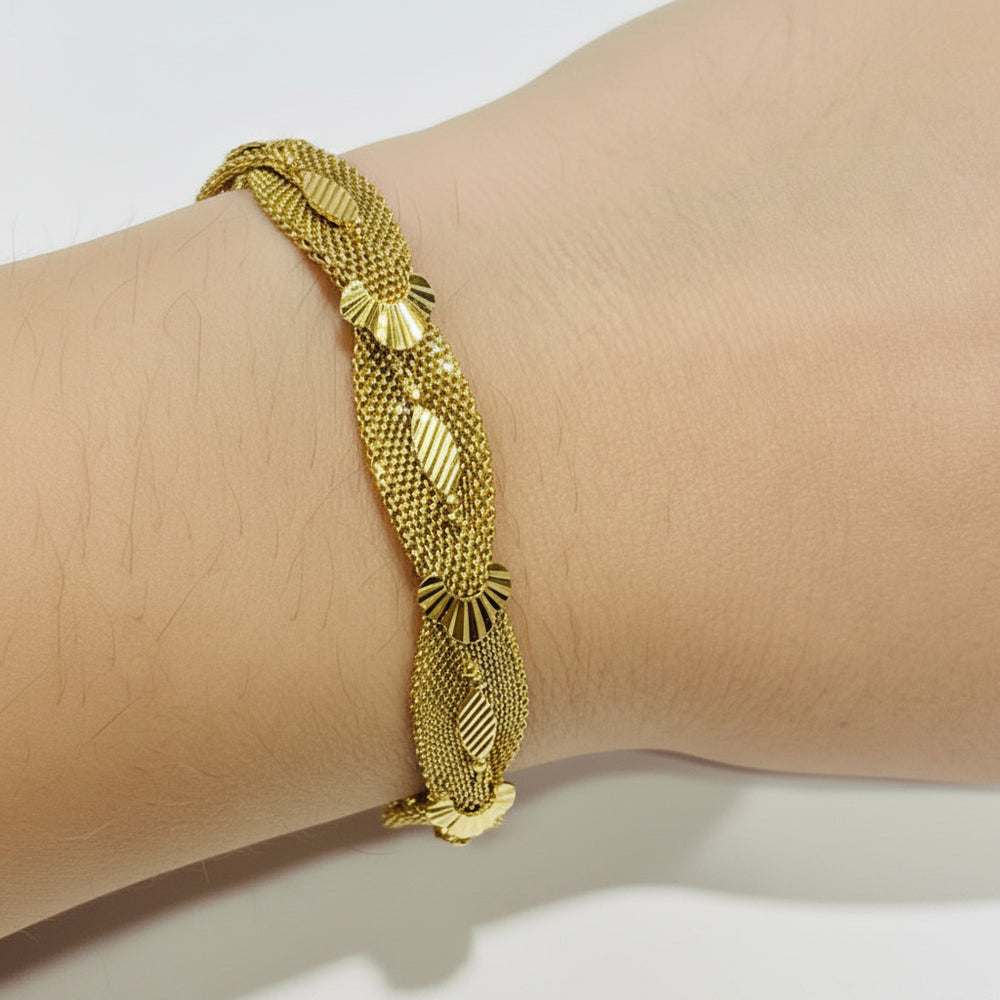 Bracelet Maillon Milanaise en Or Jaune 18k - 27.21 G