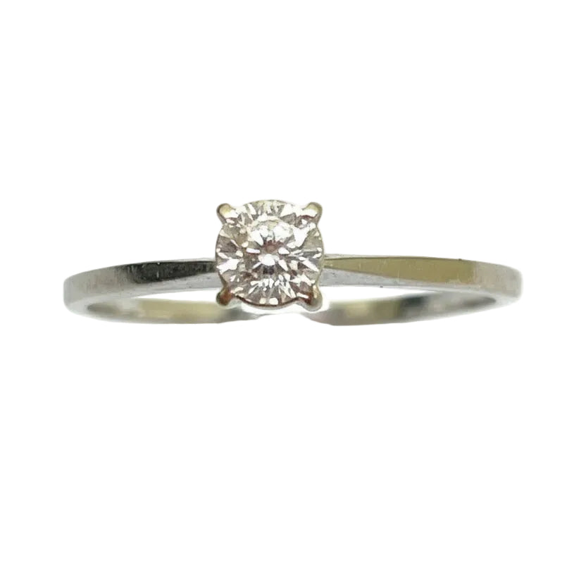 Bague Solitaire en Or Gris 18k - 1.37 G