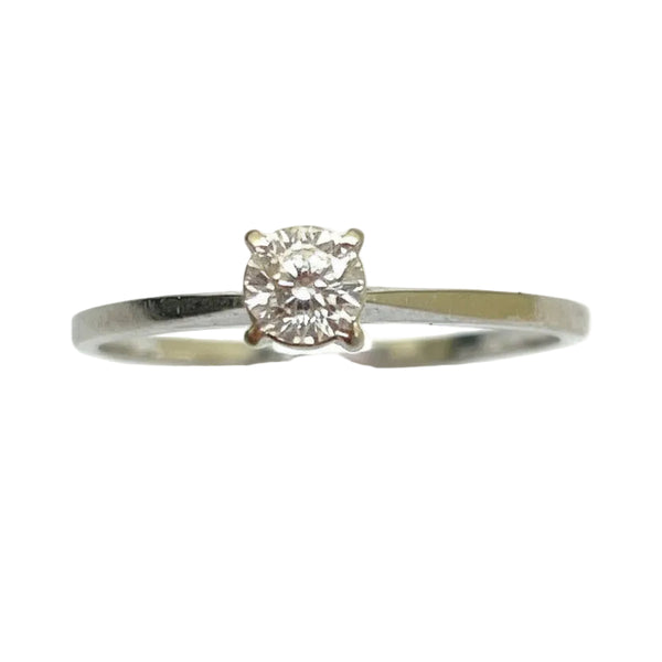 Bague Solitaire en Or Gris 18k - 1.37 G
