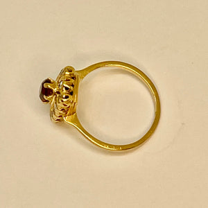 Bague Marquise en Or Jaune 18K - Taille 49 - 3.11G
