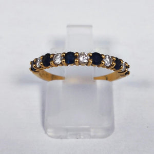 Bague demi tour en Or jaune 18K - Taille 53