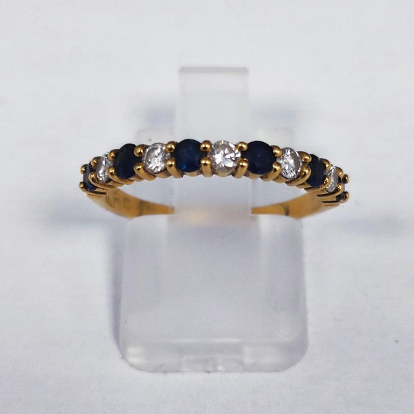 Bague demi tour en Or jaune 18K - Taille 53