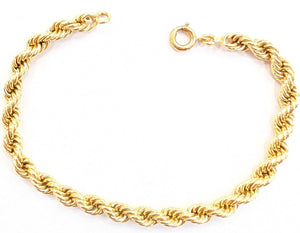 Bracelet en Or Jaune 18K Maille Torsadé 5.99 Grs