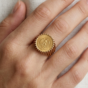 Chevalière en Or Jaune 18K - 5.27G - Taille 53