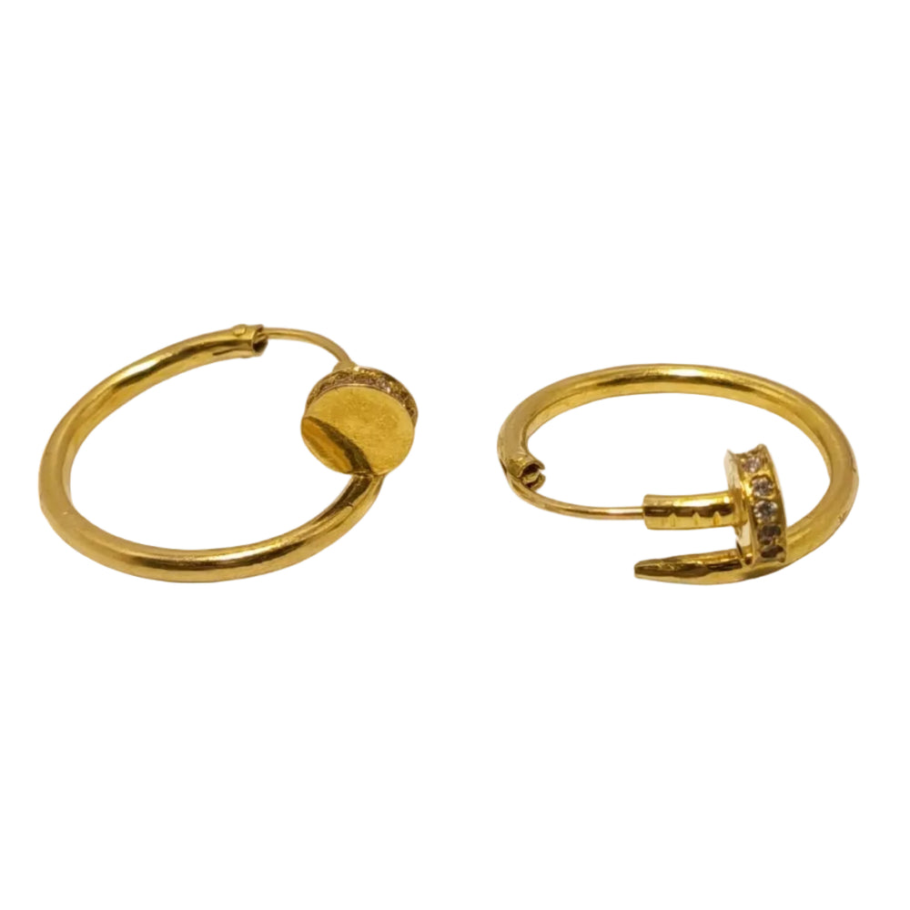 Boucles d'oreilles Or Jaune 18 Carats à Crochets