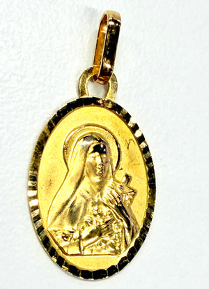 Pendentif Vierge Marie en Or 18K - 0.90G