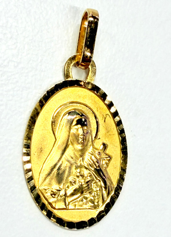 Pendentif Vierge Marie en Or 18K - 0.90G