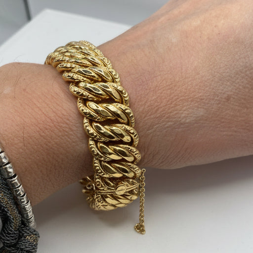 Bracelet Manchette en Or Jaune 18k - 47 G