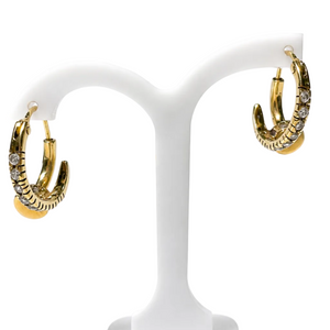 Boucles d'oreilles créoles en or 18 carats