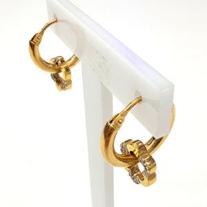 Créoles en Or jaune et blanc 18K - 3.36g