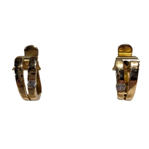 Boucles d'oreilles créoles en or jaune 18K - 3.06 G