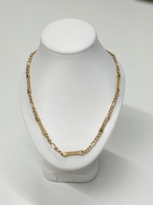 Collier Matinée maille Figaro Or Jaune 18k - 26.66 Grs