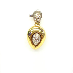 Pendentif diamant en Or Jaune et blanc 18K 2.21 Grs