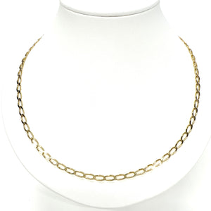 Collier Longue Chaîne en Or Jaune 18K – Maille Cheval