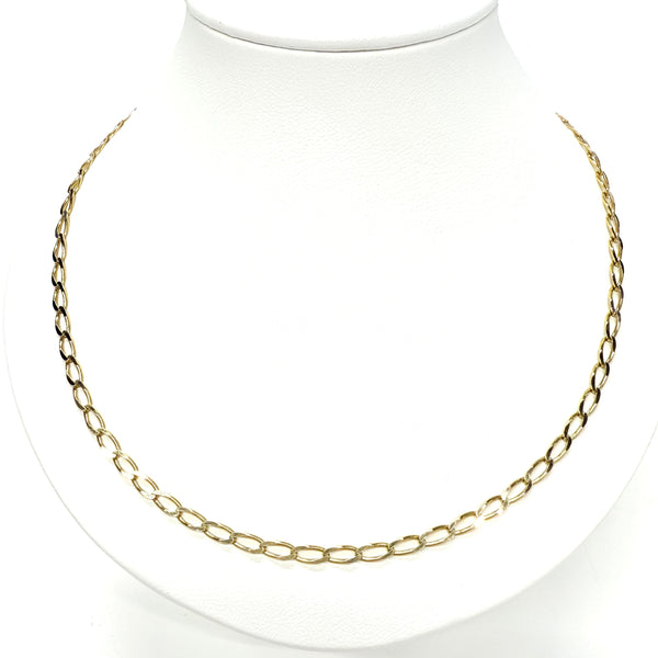 Collier Longue Chaîne en Or Jaune 18K – Maille Cheval