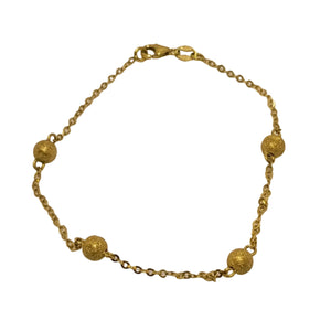 Bracelet artisanal en or jaune 18 K