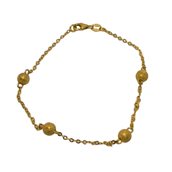 Bracelet artisanal en or jaune 18 K
