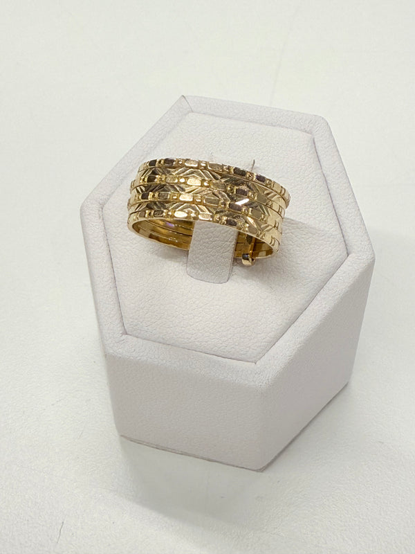 Bagues Semainier Or Jaune 18k T.61