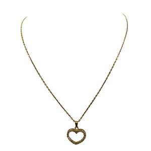 Collier avec Cœur Serti de Brillants