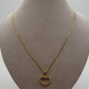 Collier avec Cœur Serti de Brillants