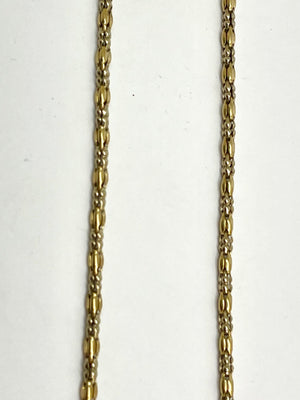 Collier Or Jaune Maille Diamantée 18 K - 10 G