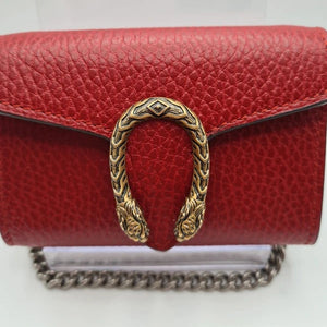 Portefeuille Dionysus Gucci en cuir rouge - Comme Neuf