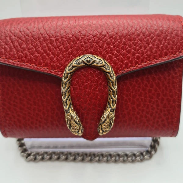 Portefeuille Dionysus Gucci en cuir rouge - Comme Neuf