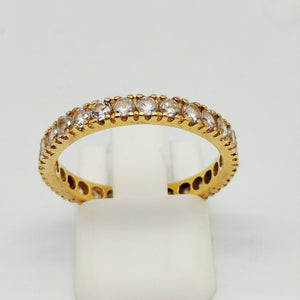 Tour complet en or jaune 18K avec oxyde de zirconium 2.88g - taille 58