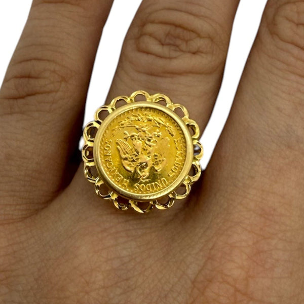 Superbe Bague en Or Jaune 900/1000