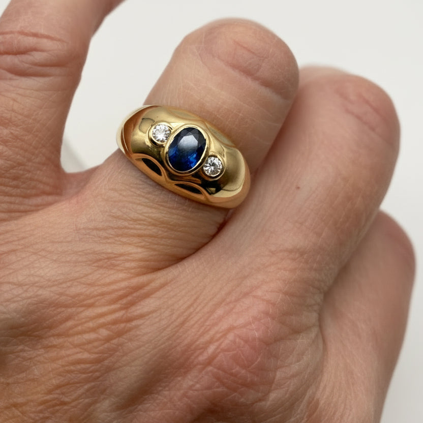 Bague jonc en or jaune 18k - Taille 50/51