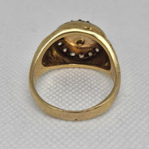 Bague chevalière en or jaune 18K Taille-72