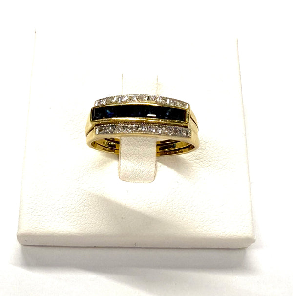 Bagues interchangeables diamants, émeraude, saphir, rubis en Or 18K