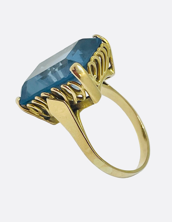 Bague Solitaire en Or Jaune 18K - Taille 58