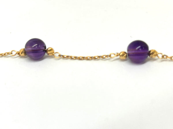 Bracelet Améthyste Or Jaune 18k