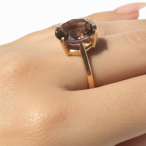 Bague Solitaire Or Jaune 18K - T56 - 4.7Grs