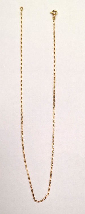 Collier or maille figaro