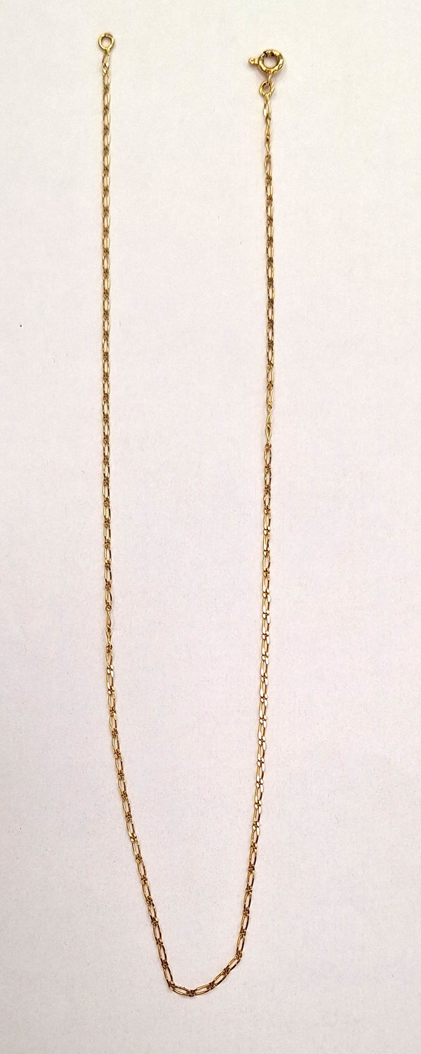Collier or maille figaro