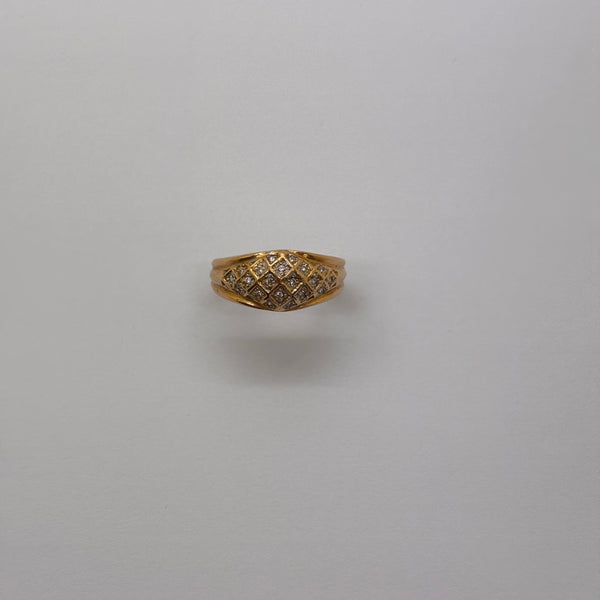 Bague en or jaune 18K Taille-52