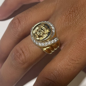 Bague en or jaune 18K - 10 Grs - Taille 60