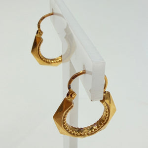 Boucles d'Oreilles Créoles en Or Jaune 18k