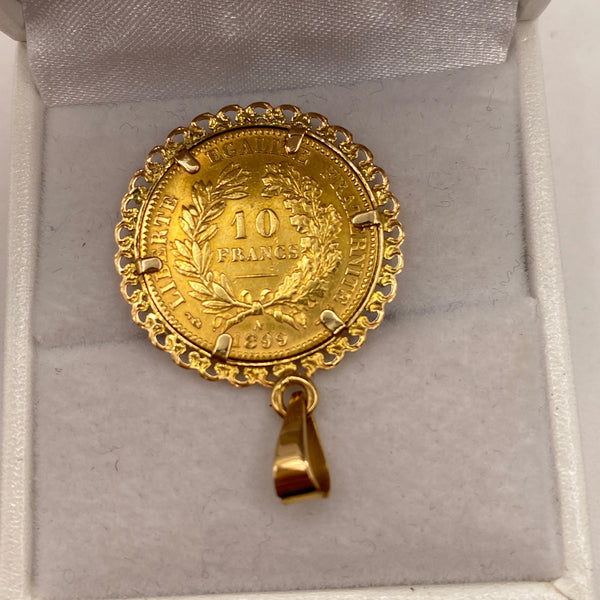 Pendentif Porte Pièce en Or Jaune 22K - 4.45g